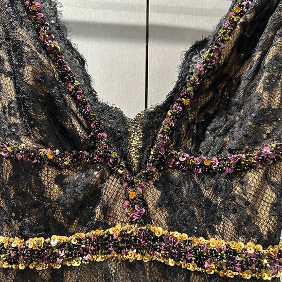 Mandalay Dresses & Skirts - Classy Designer Mandalay dress size 0 gown black crystal beads jeweled $…